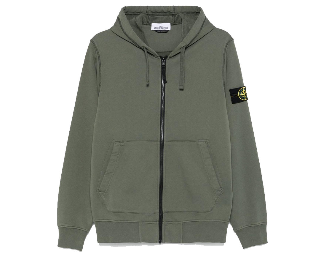 Stone Island Logo Patch Zip-Up Hoodie - 7tonn: брендовий одяг та